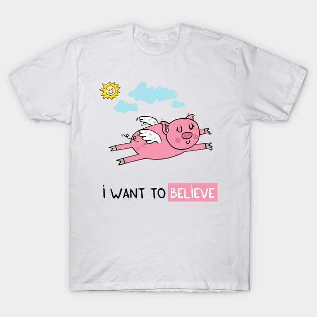 I want to believe T-Shirt by adrianserghie